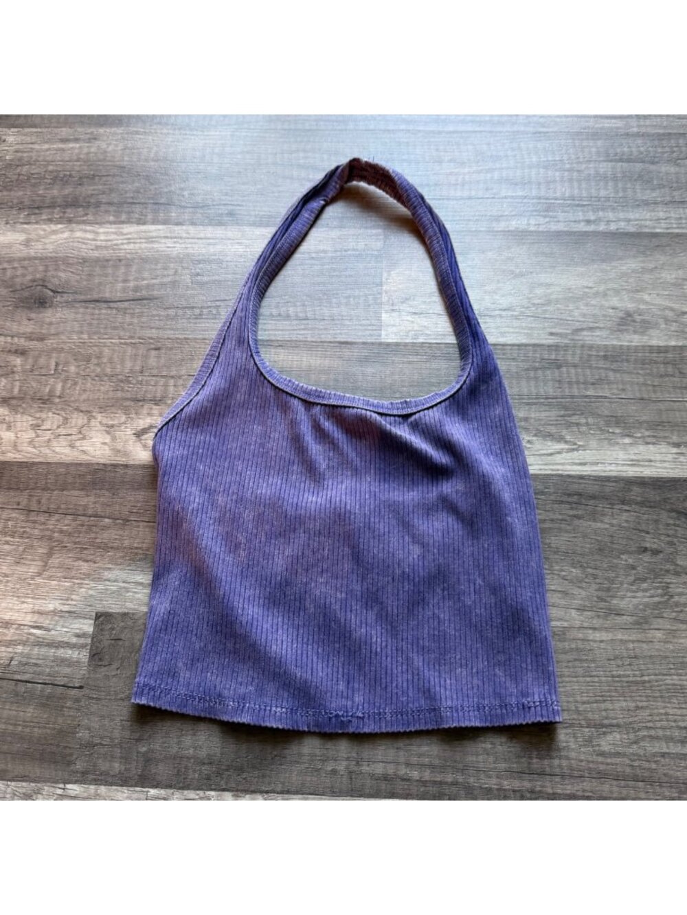 Wild Fable Purple Ribbed Halter Crop Top XXS Soft Stretchy Fabric